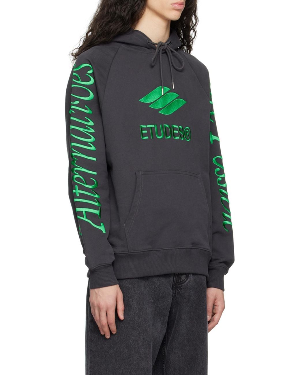 Etudes Studio Green Études Studio Racing Eco Drawstring Hoodie for men