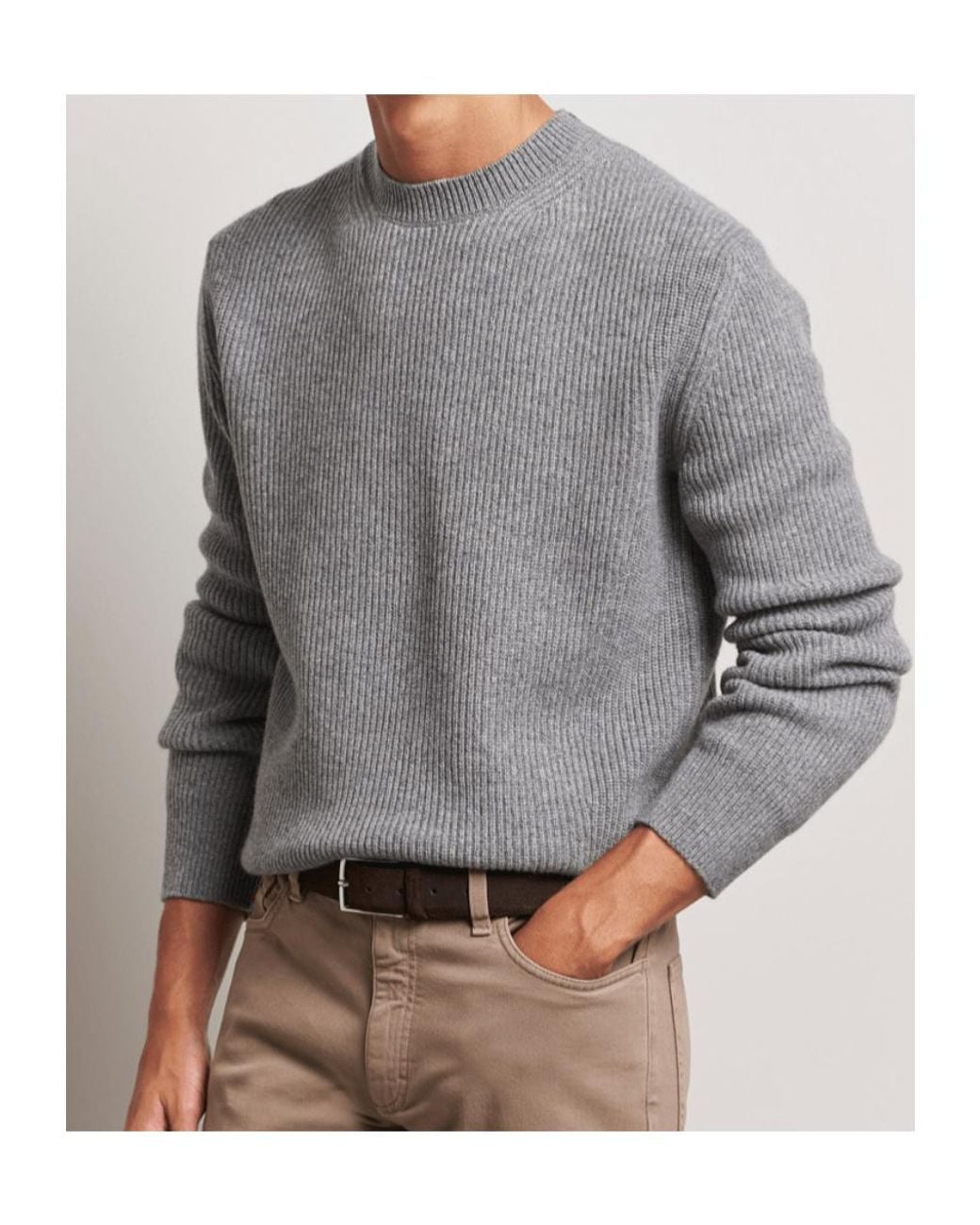 Zegna Gray Long-Sleeved Sweater for men