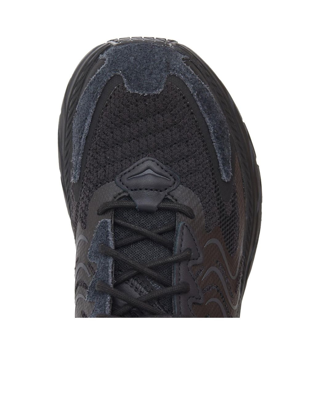 Hoka One One Black Lace-Up Low-Cut Sneakers for men