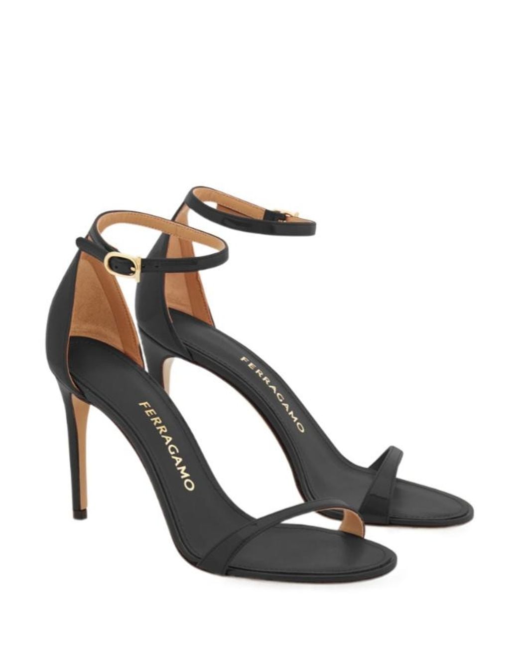 Ferragamo Metallic Strappy Stiletto Sandal