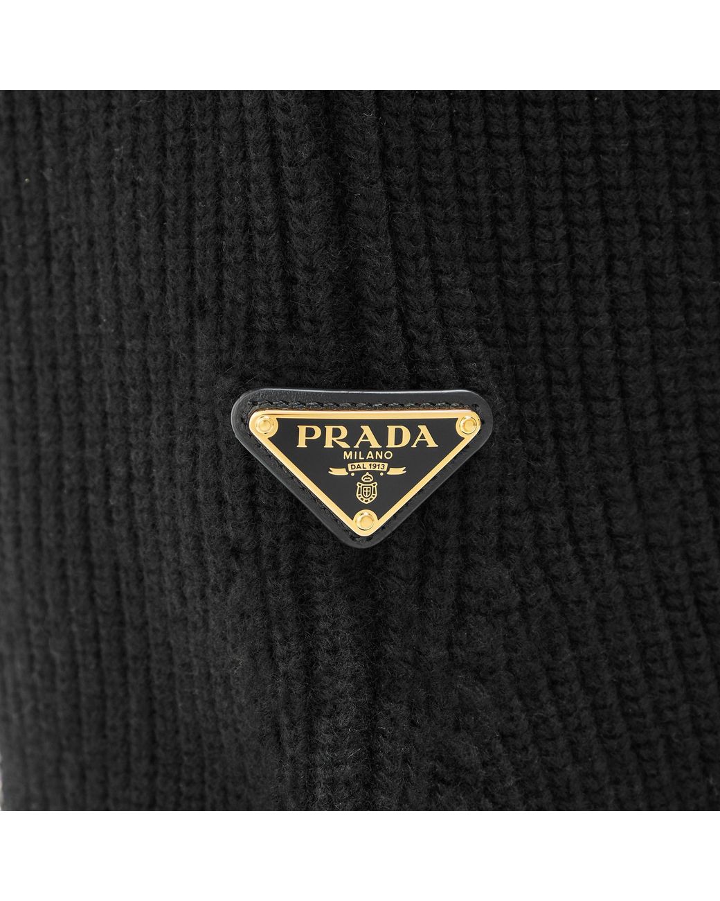 Prada Black Logo Scarf