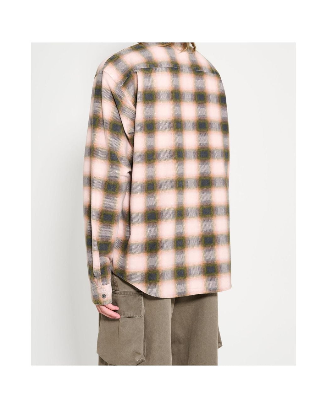 Stussy Natural Stüssy Checkered Button-Up Shirt for men