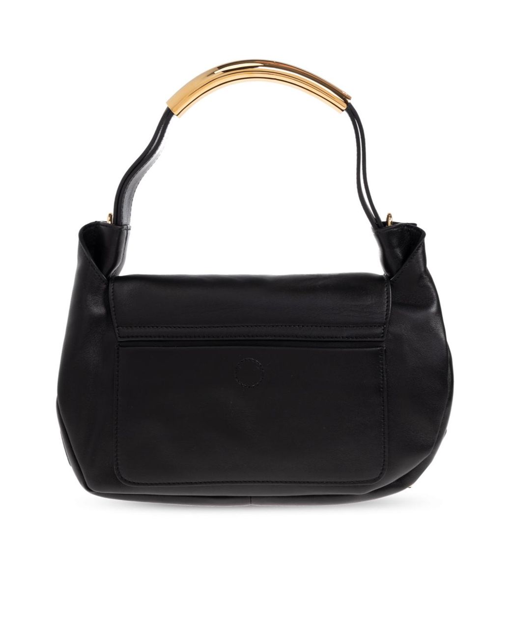 Moschino Black Logo Embossed Top Handle Bag