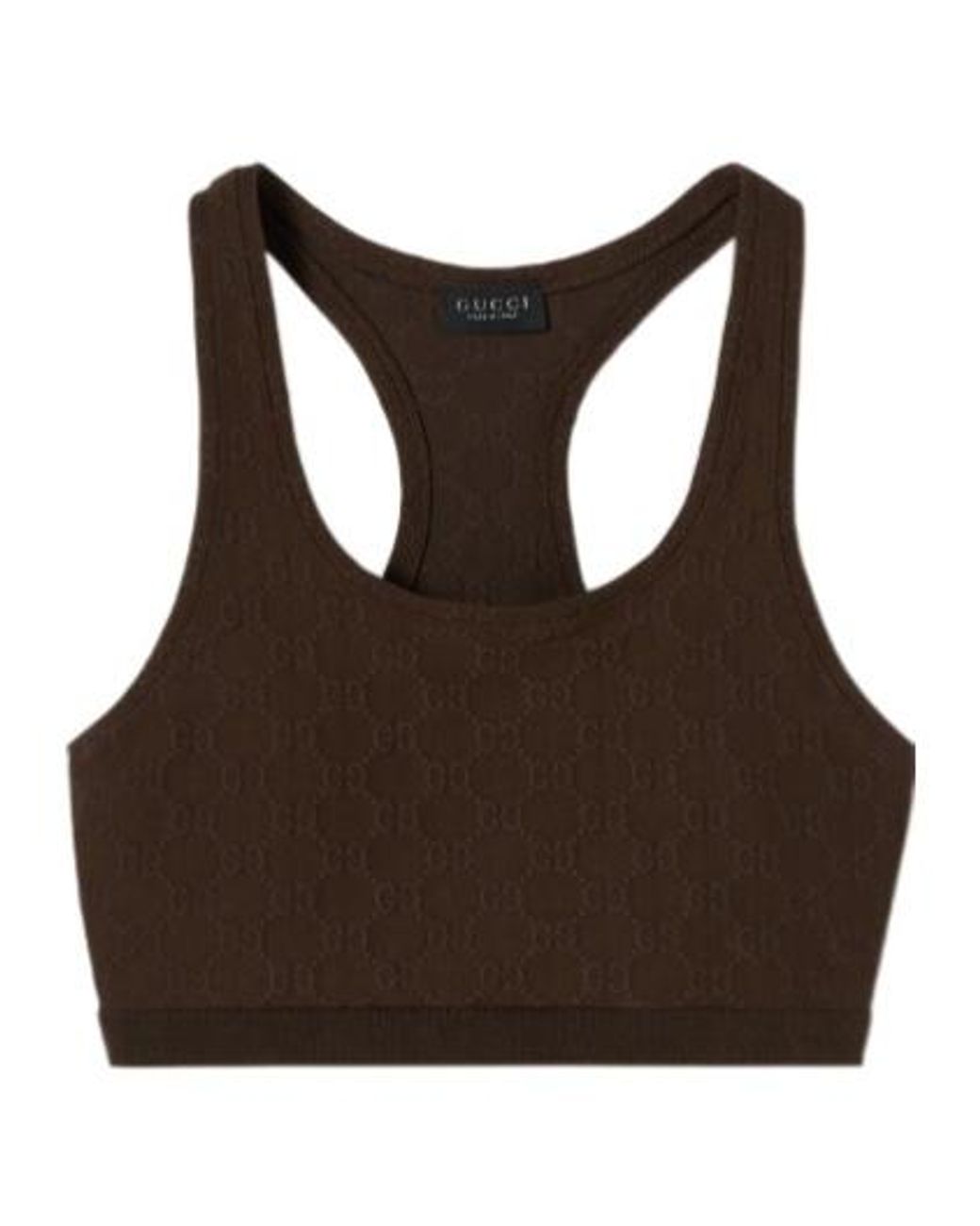 Gucci Brown Gg Jersey Jacquard Top