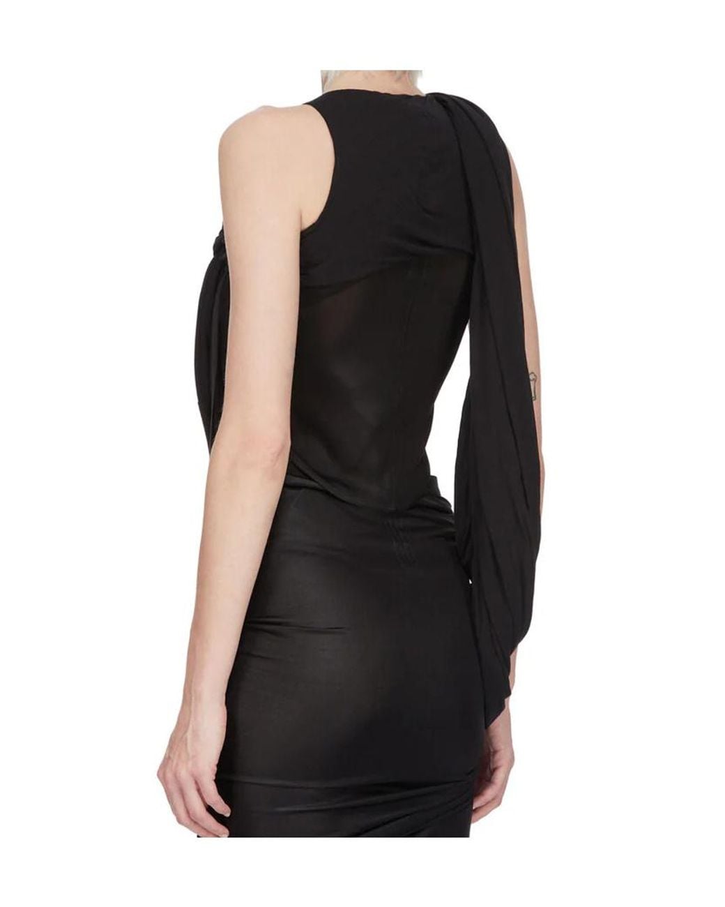Rick Owens Black Gathered Top