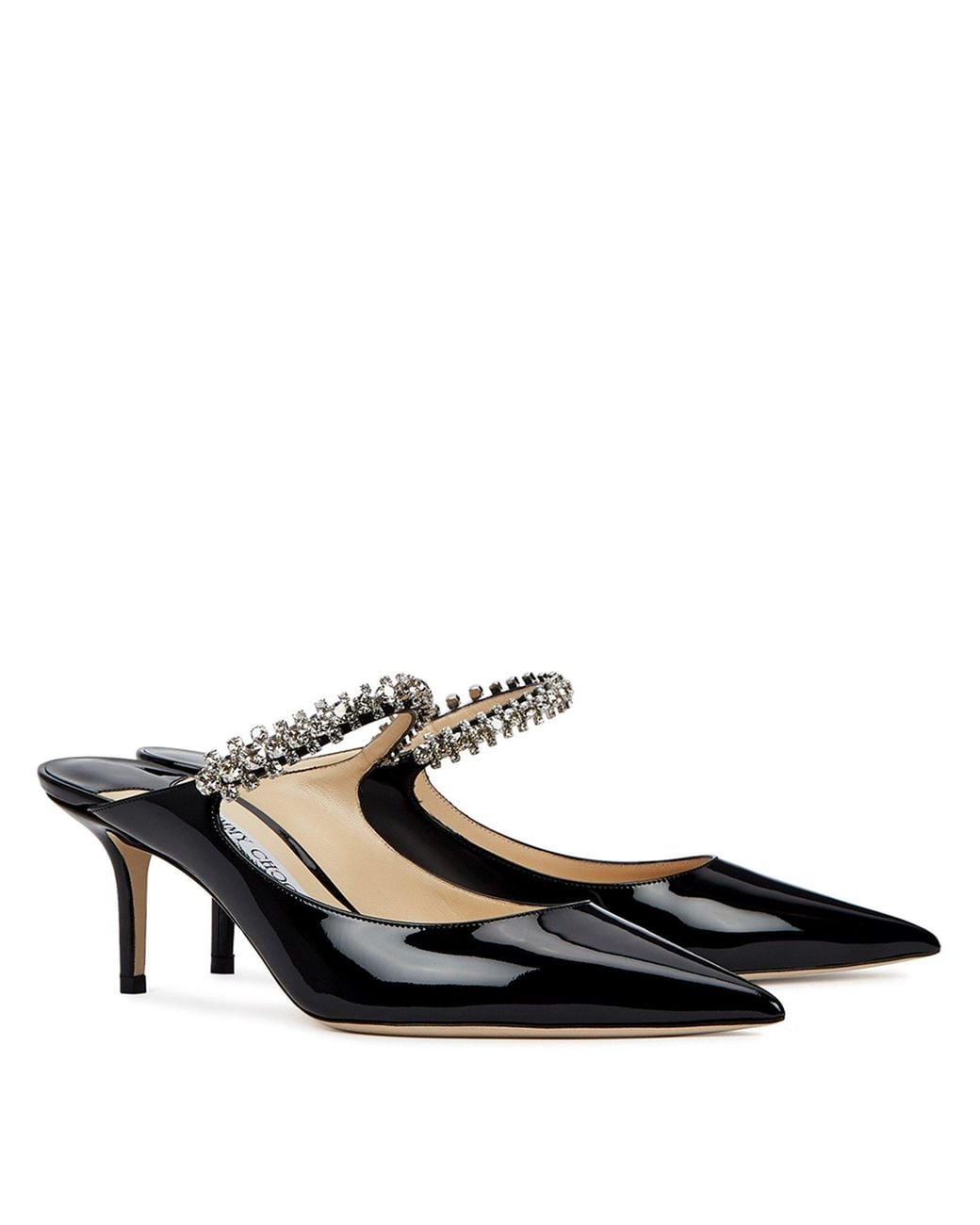Jimmy Choo Black Patent Leather Mules