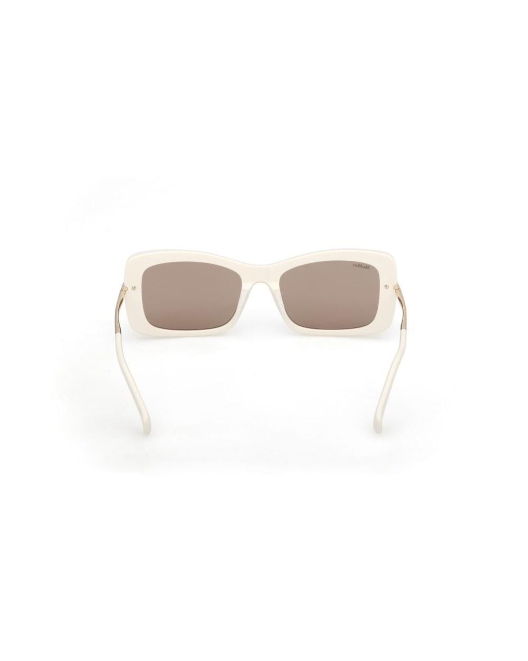 Max Mara White Rectangular Frame Sunglasses