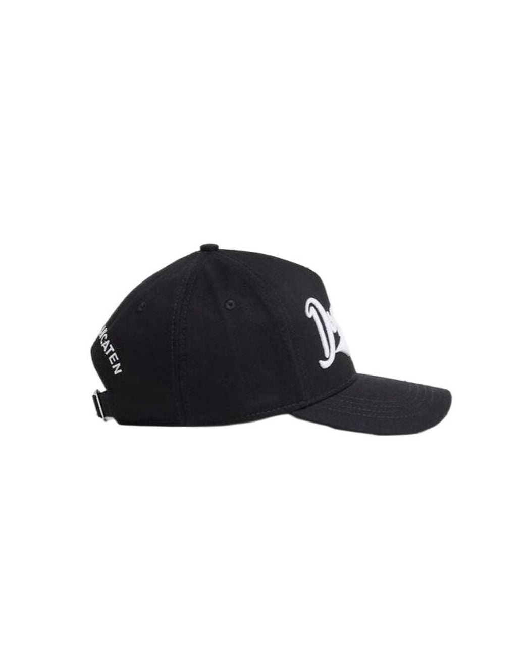 DSquared² Black Logo-Embroidered Curved Peak Baseball Cap for men