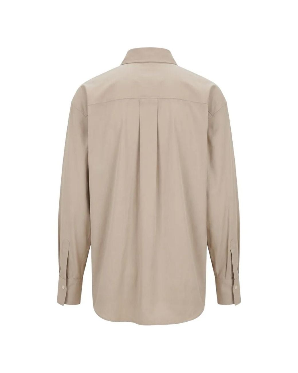 Brunello Cucinelli Natural Oversized Button-Up Shirt
