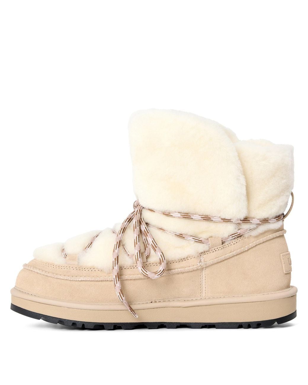 Ugg Natural Plush Lace-Up Snow Boot