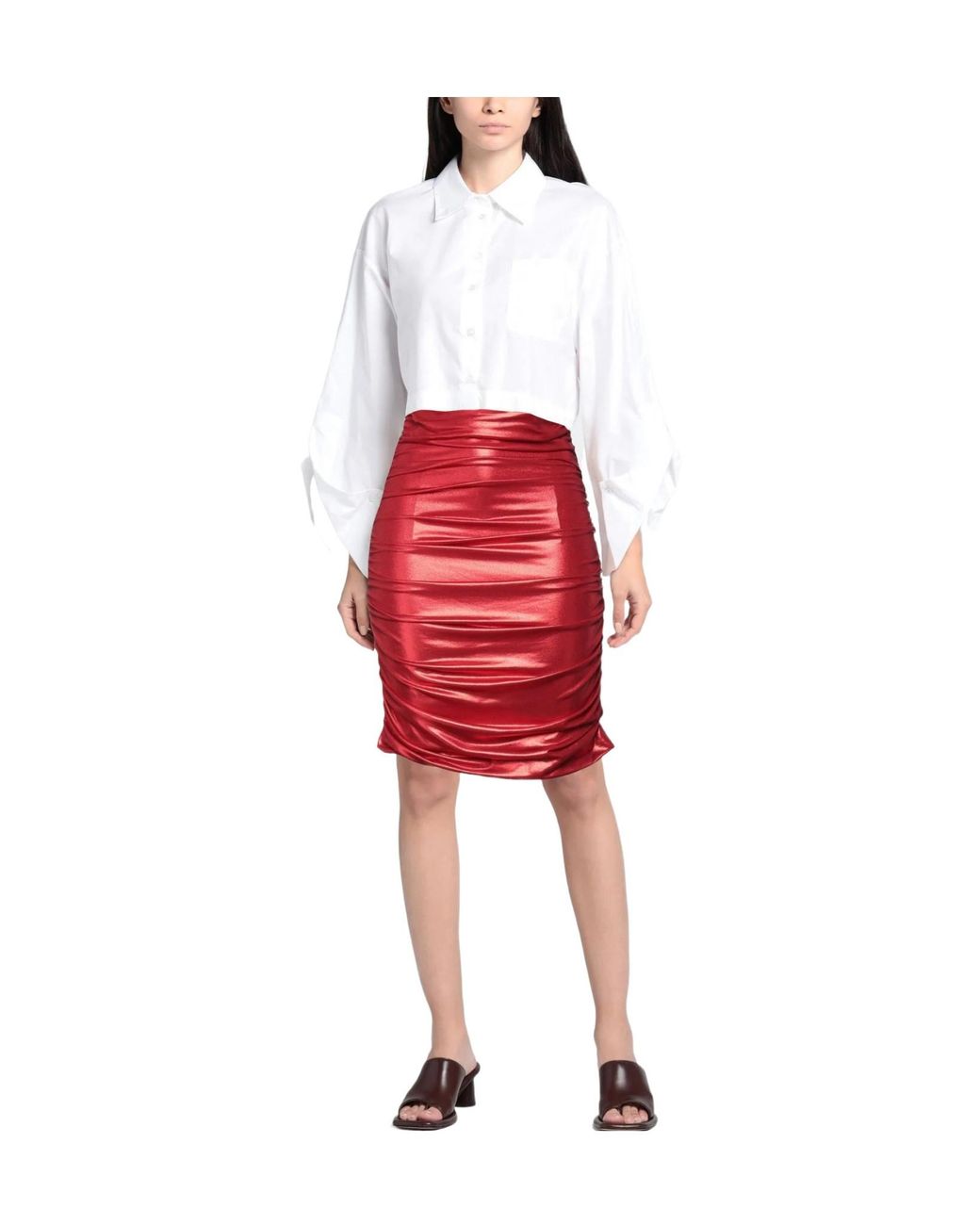 Dolce & Gabbana Red Midi Skirts