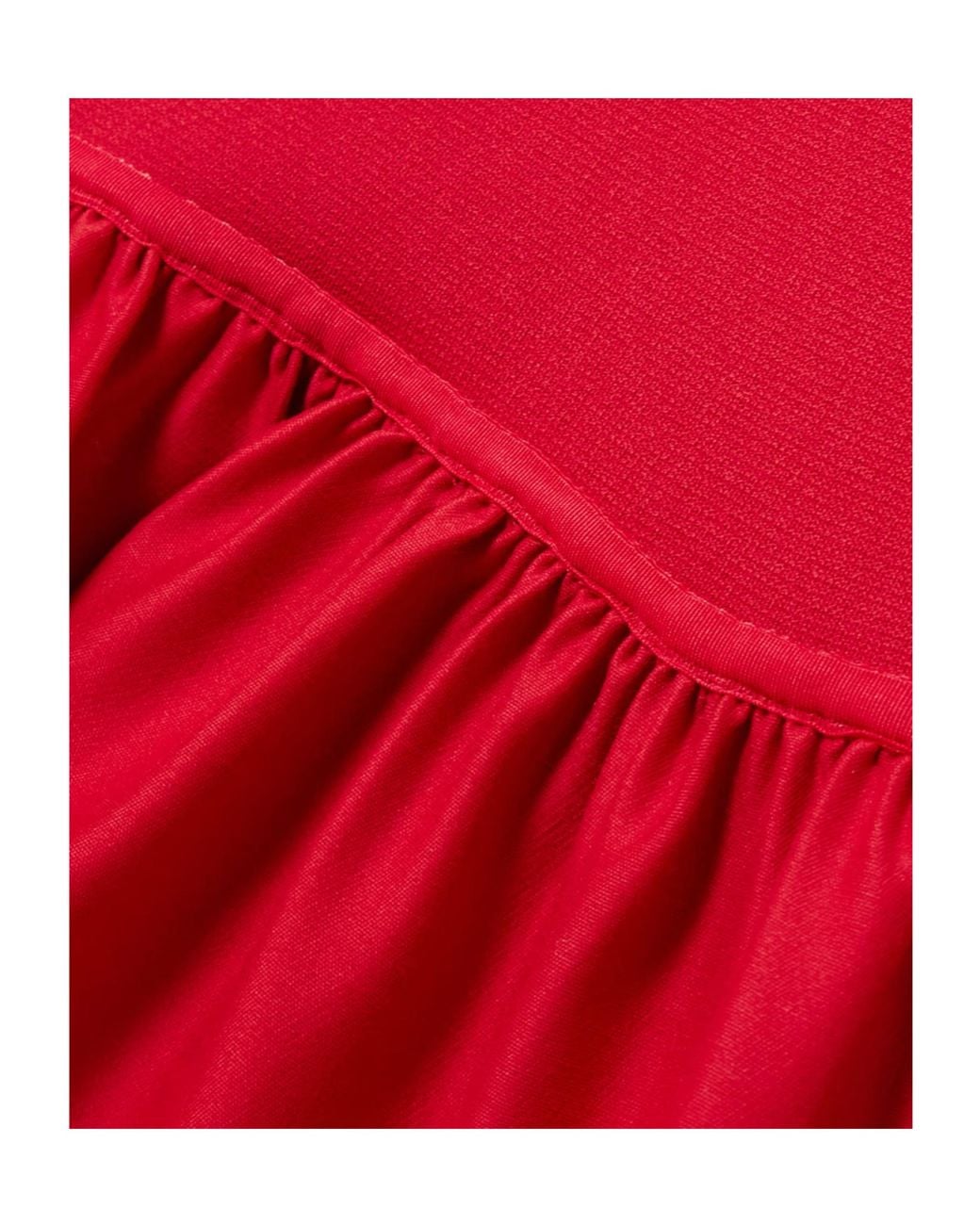 Totême Twinflower Gathered Ribbed-Knit And Wool And Silk-Blend Crepe Midi Dress