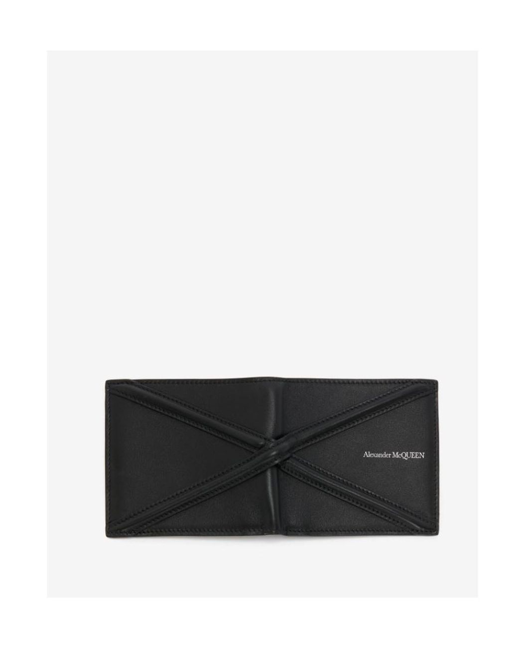 McQueen Black The Harness Billfold Wallet for men