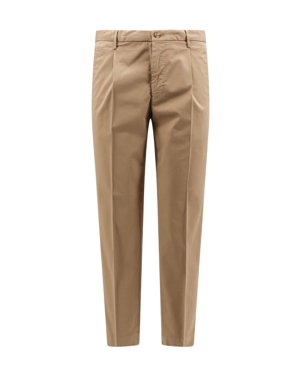 Incotex Natural Stretch-Cotton Tapered Trousers for men