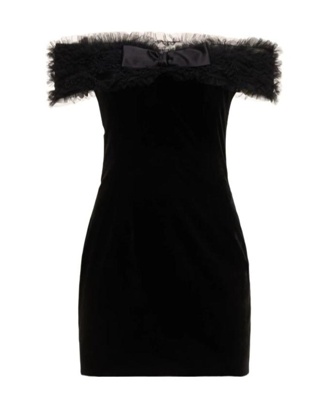 Alessandra Rich Black Strapless Mini Dress