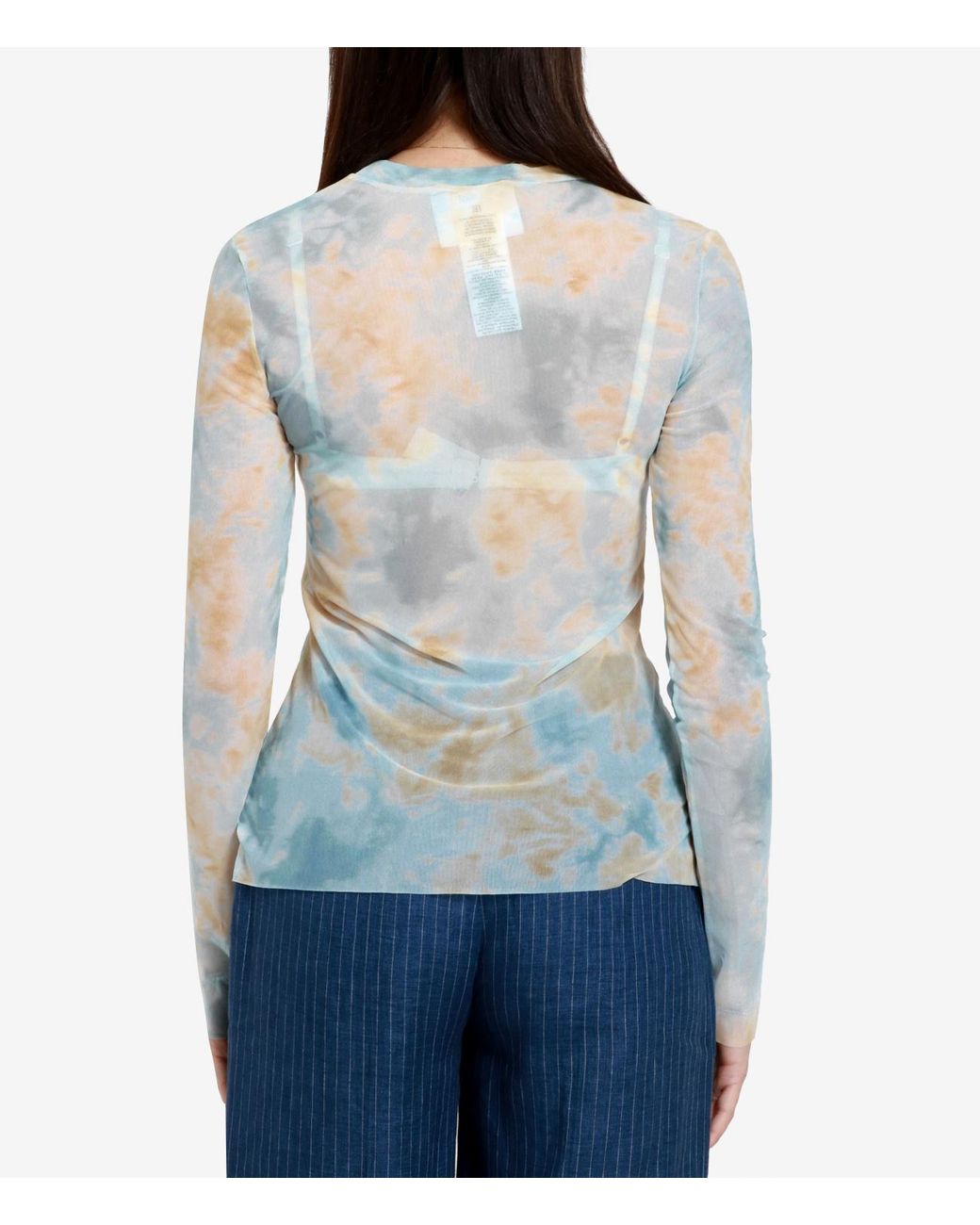 Erika Cavallini Semi Couture Blue Graphic-Print Top
