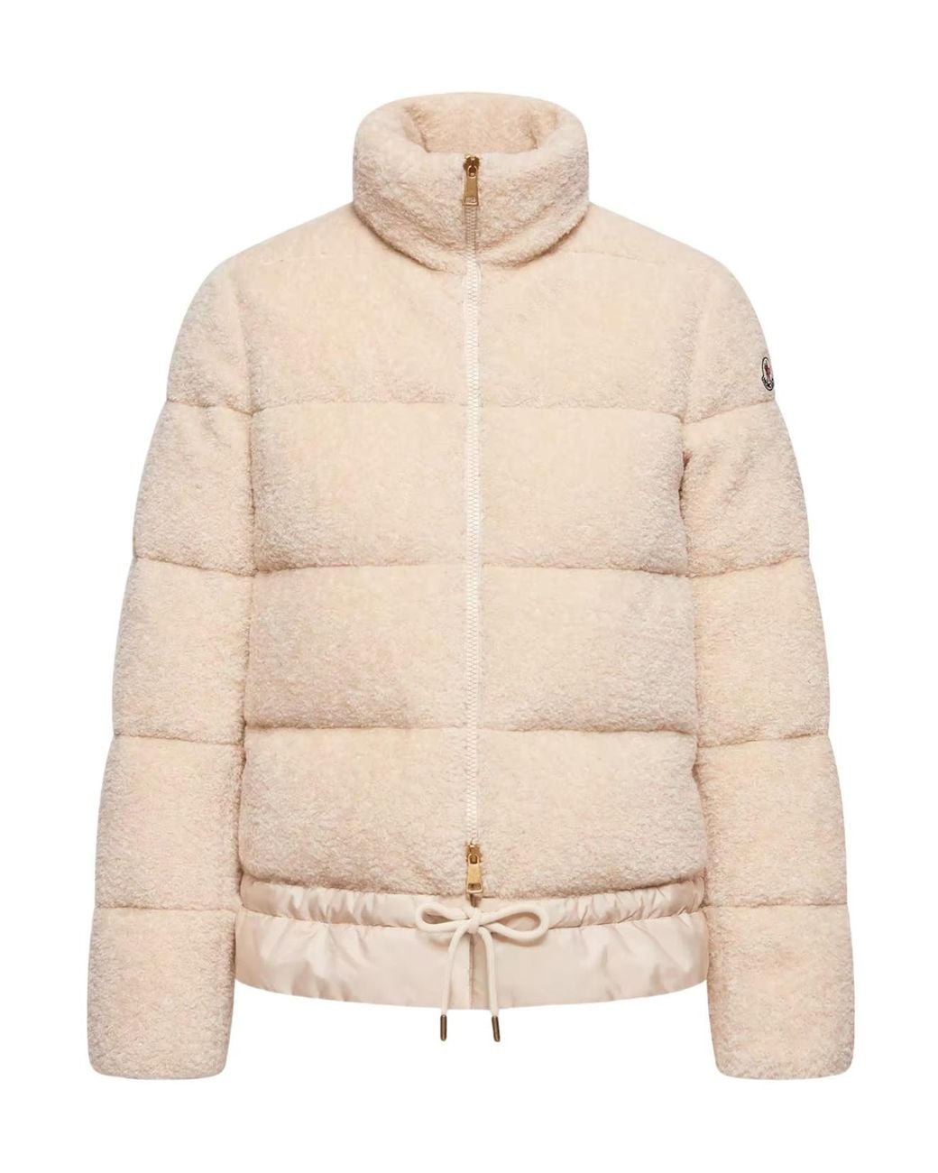 Moncler Natural Cedra Teddy Short Down Jacket