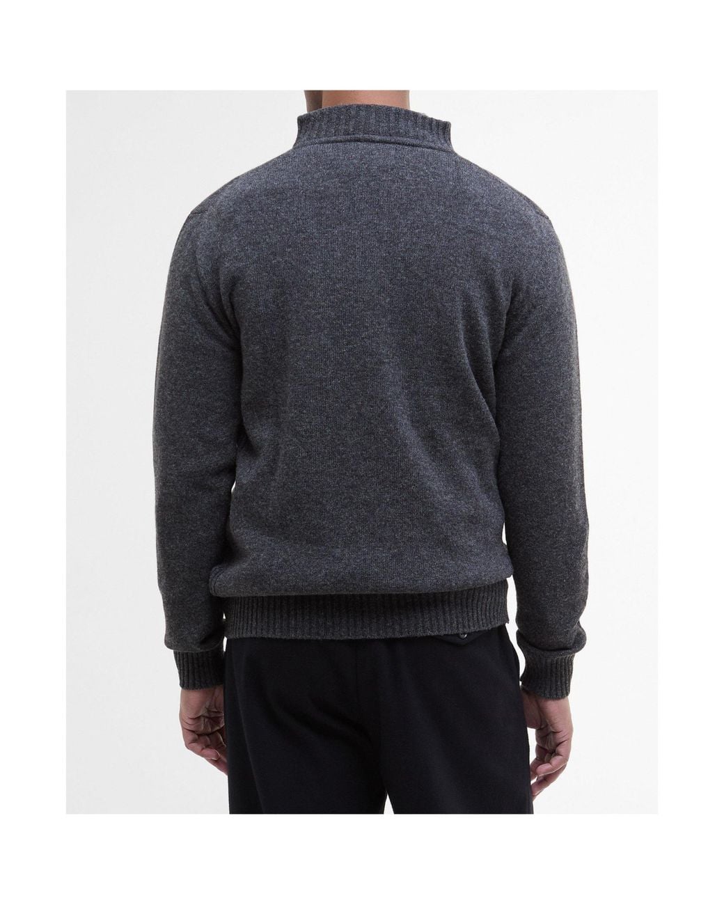 Barbour Blue Half-Zip Mock Neck Knit Sweater for men