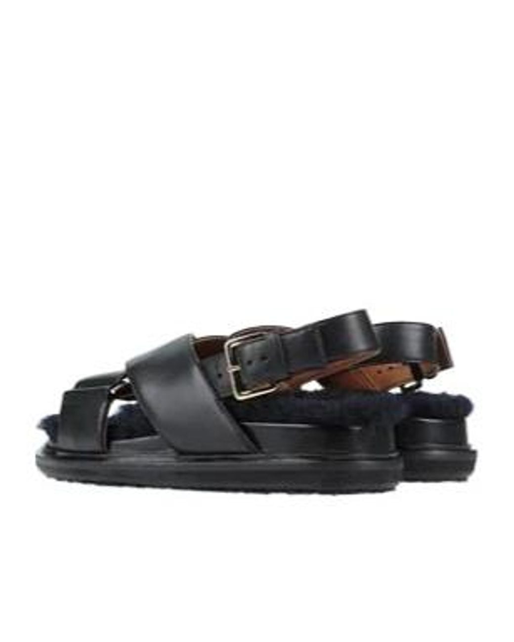 Marni Black Flat Sandals