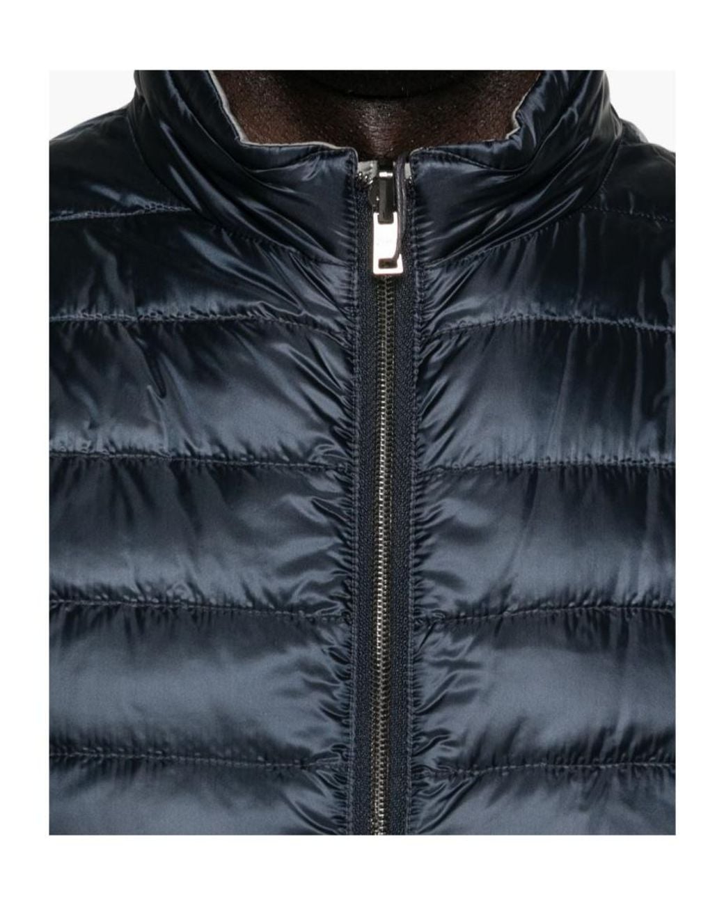 Herno Blue Zip-Up Reversible Gilet for men