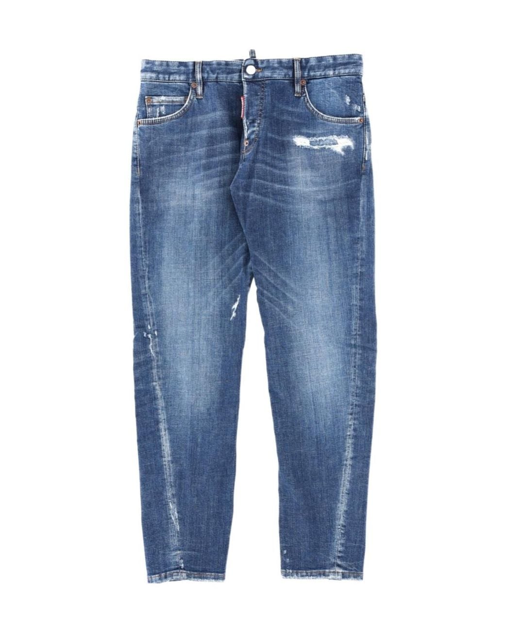 DSquared² Blue Slim Fit Distressed Jeans for men