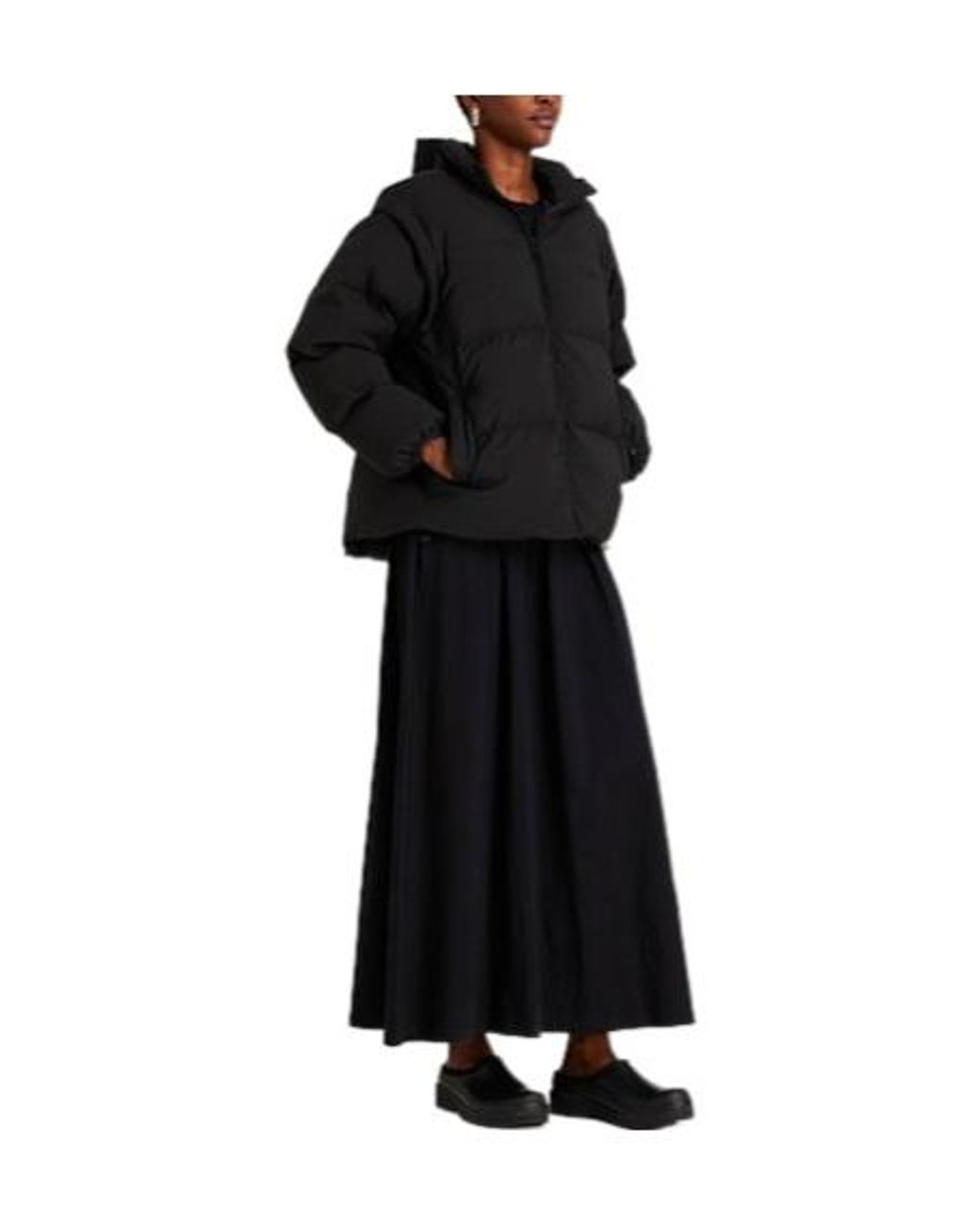 MM6 by Maison Margiela Black Solid-Color Down Jacket