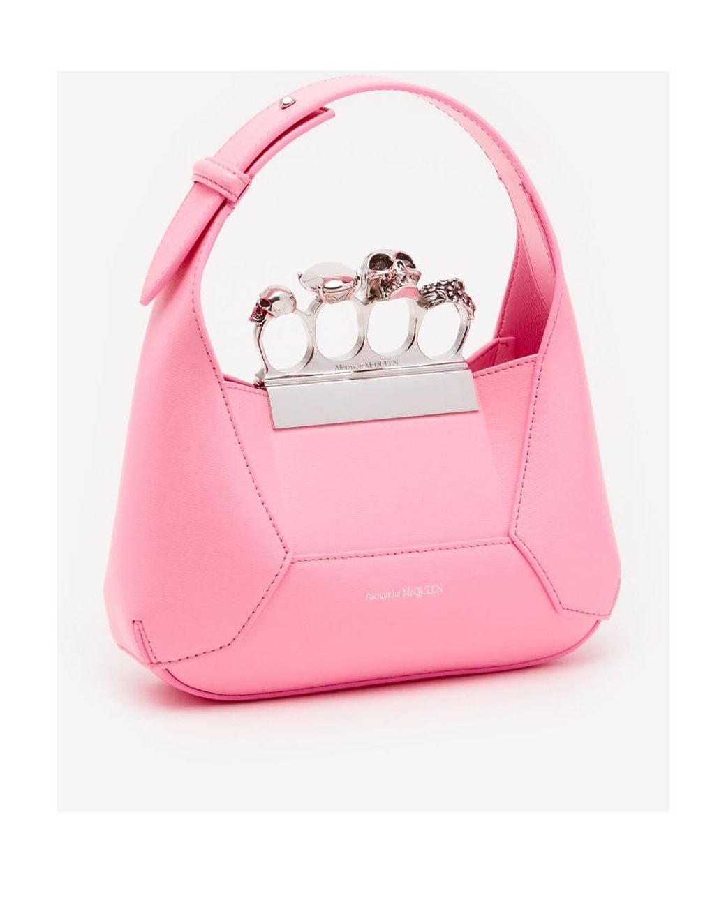 McQueen Pink Jewelled Embellished Mini Toe Bag