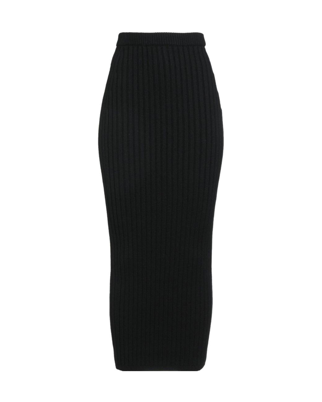 Max Mara Black Knitted Mid-Length Pencil Skirt