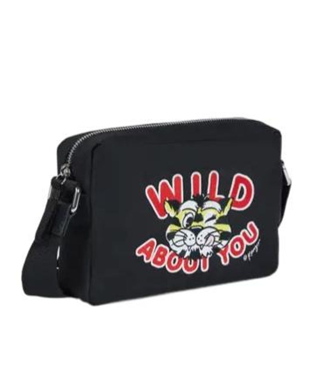 KENZO Black Wild Tiger Crossbody Bag for men