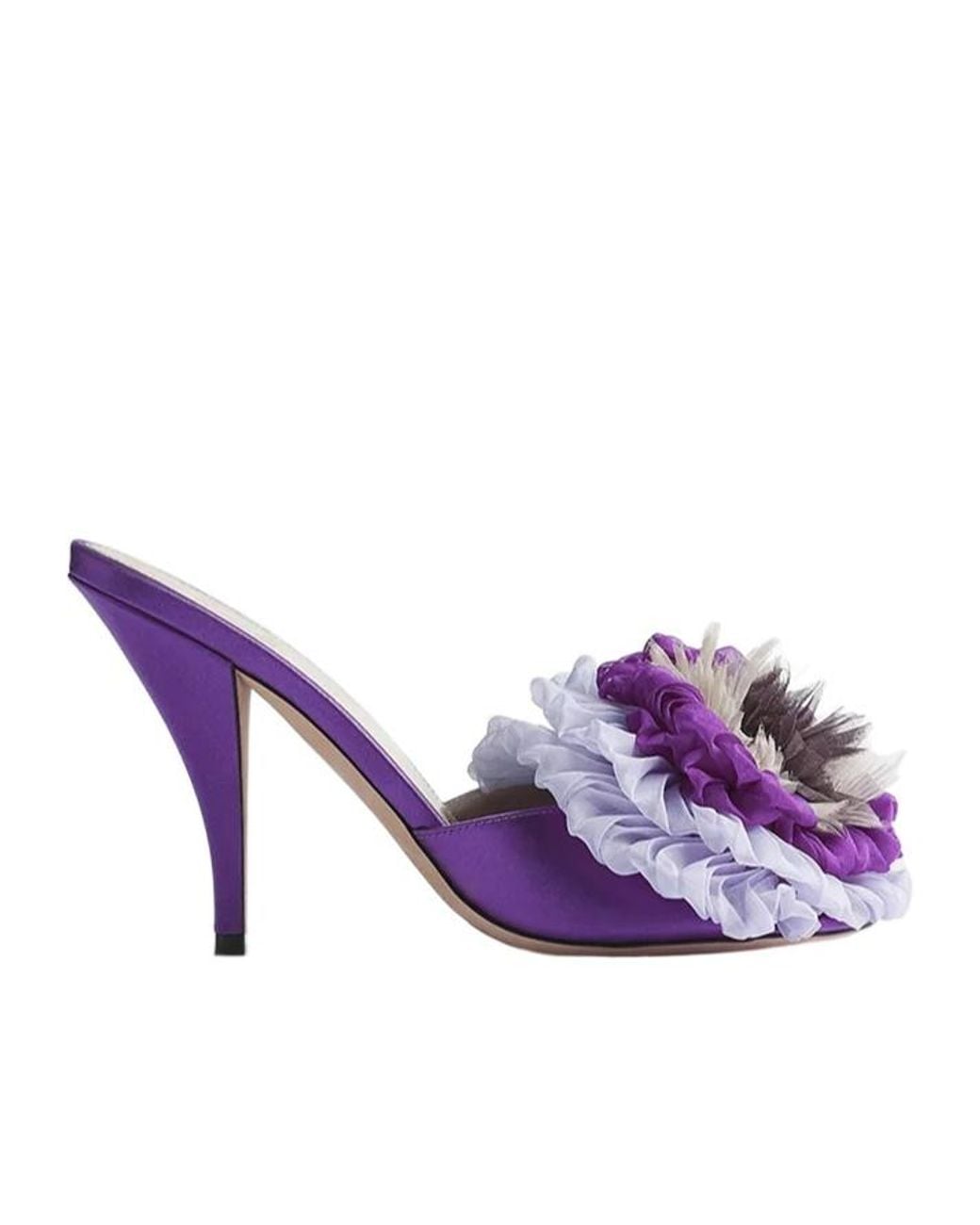 Dior Purple Bouquet Heeled Slide
