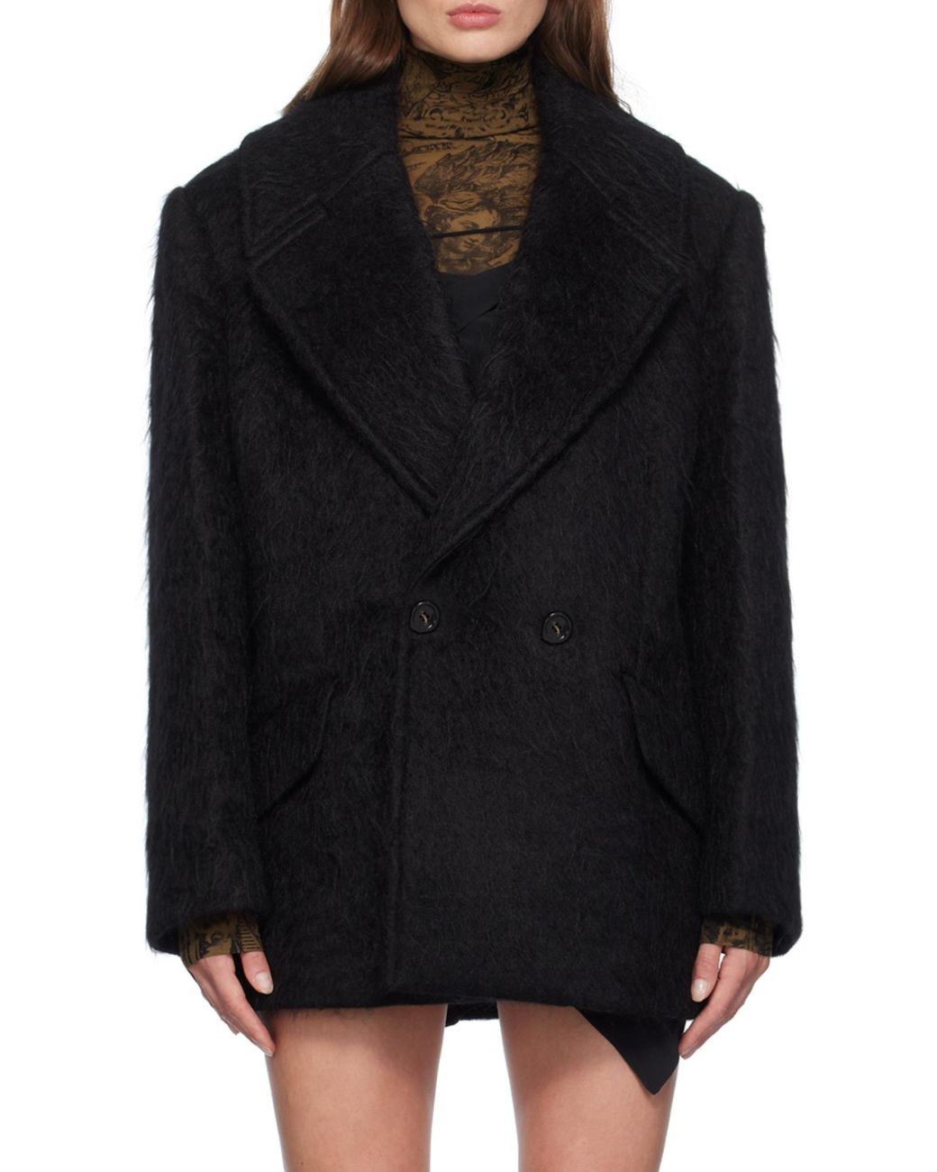 Acne Black Straight Hem Jacket