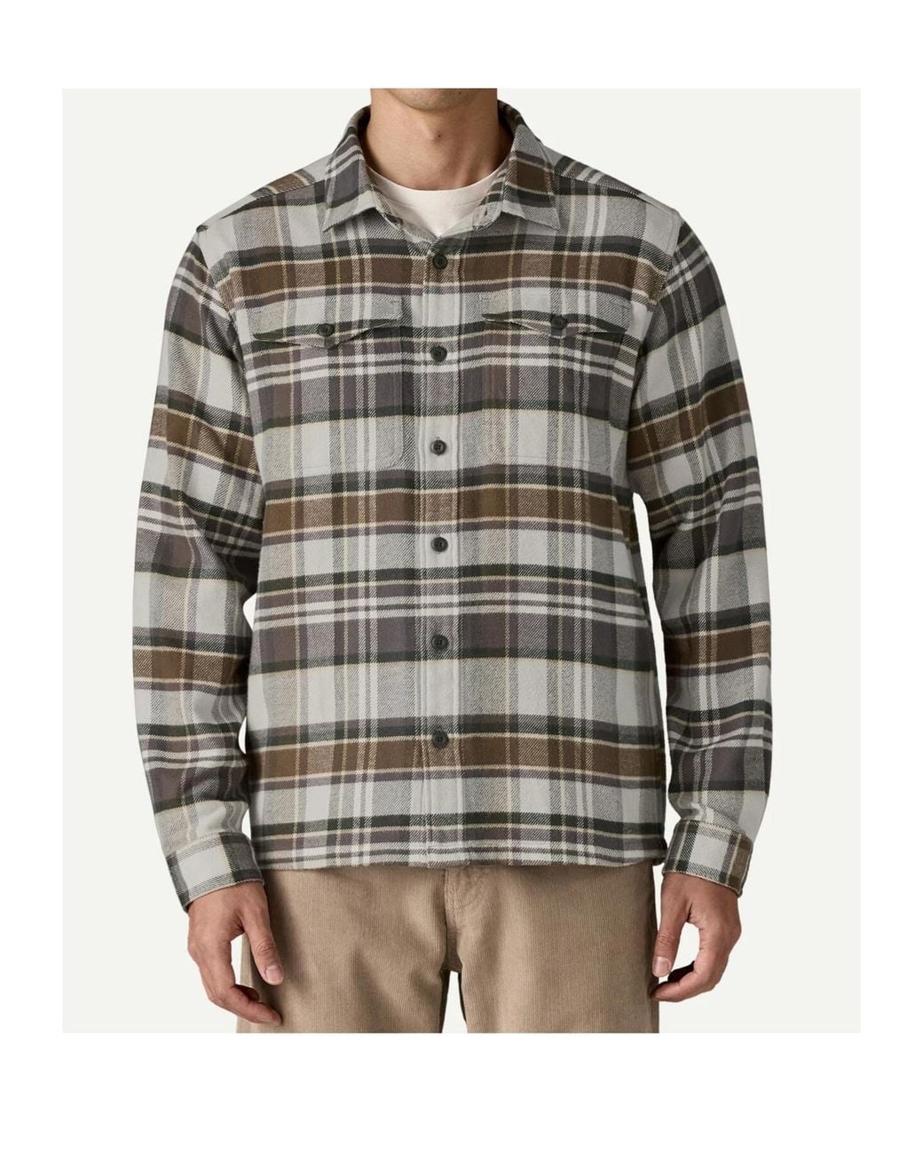Patagonia Gray Plaid Shirt Jacket for men