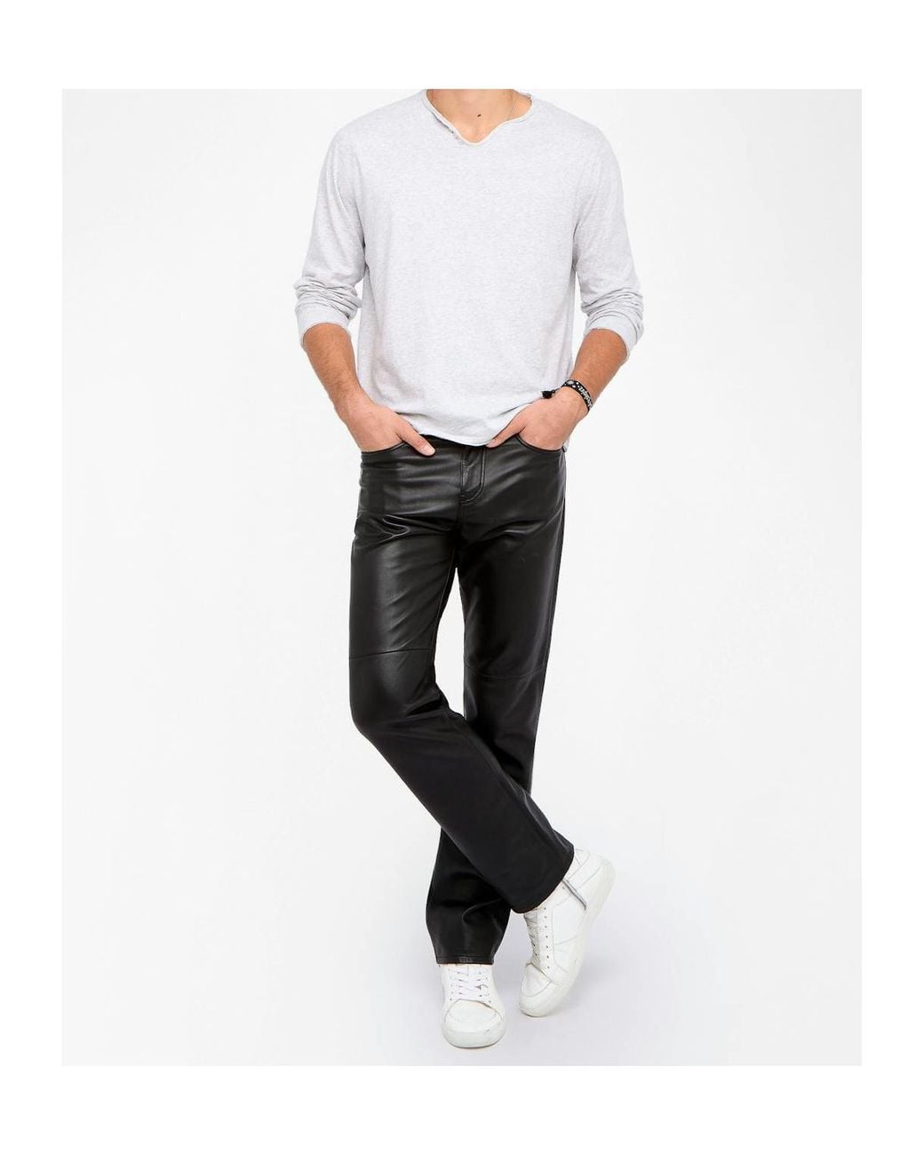 Zadig & Voltaire White Monsatir Henley Button-Detail T-Shirt for men