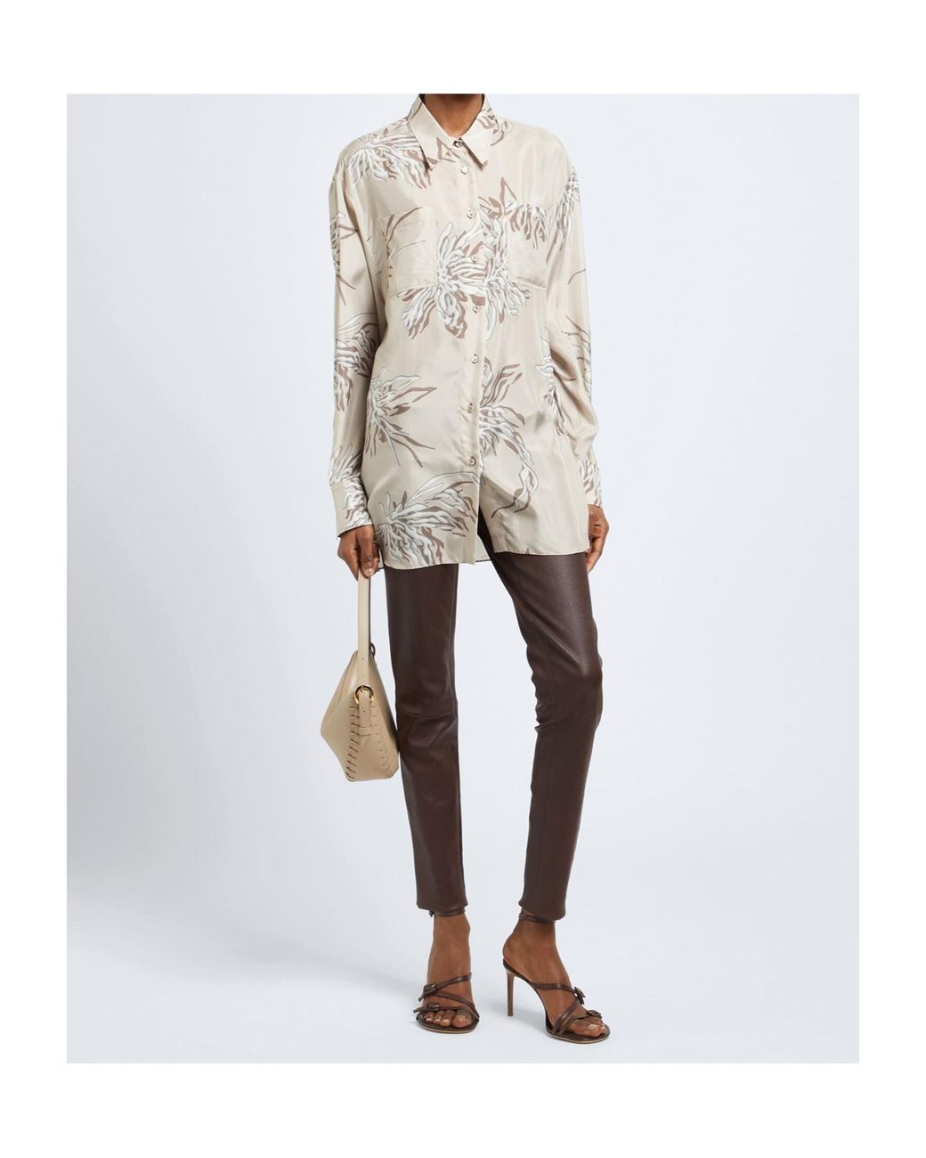 Brunello Cucinelli White Shirt Silk, Ecobrass