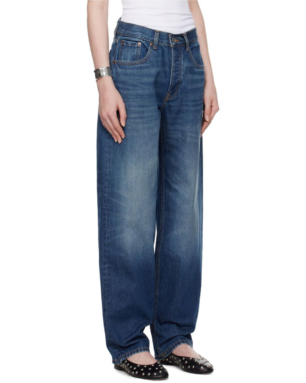 AYA MUSE Blue Wide-Leg Jeans