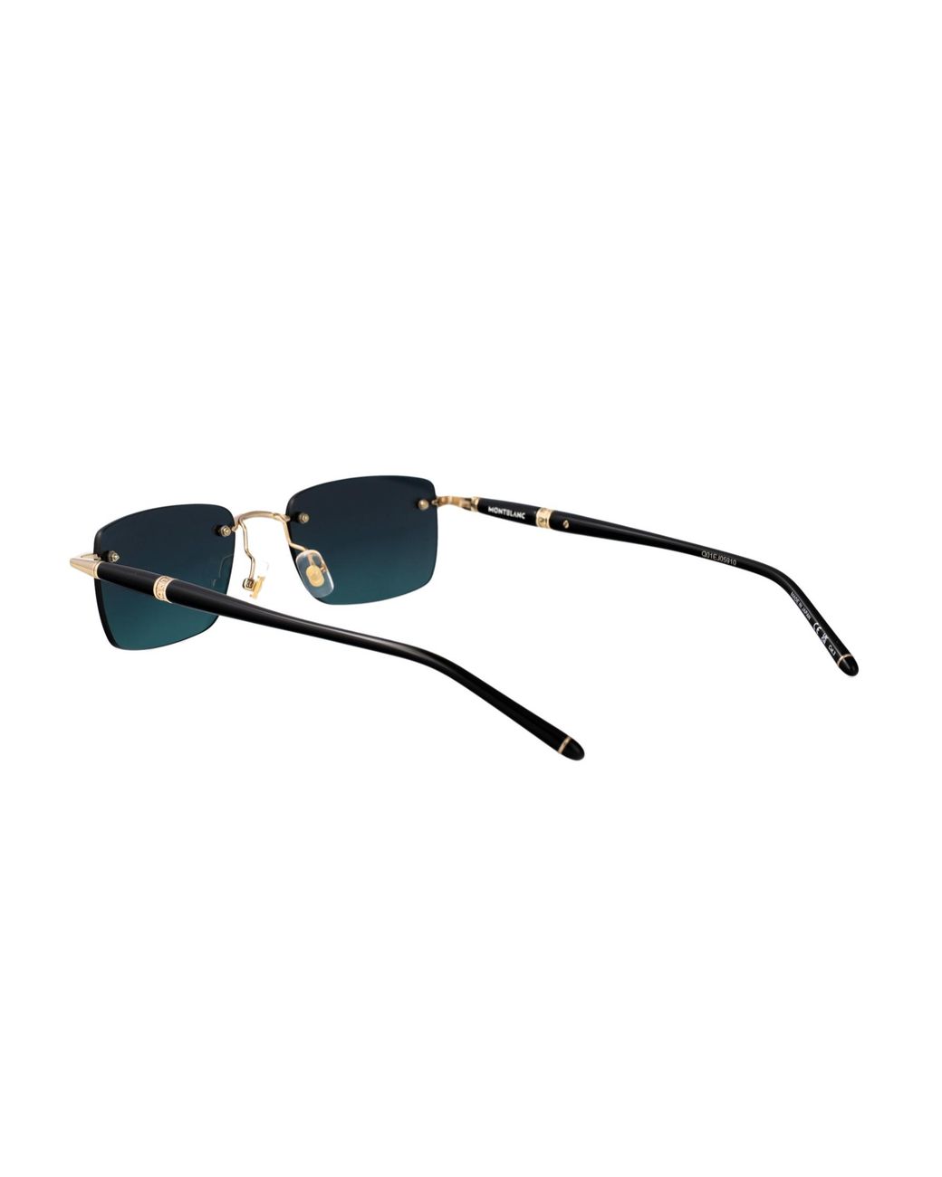 Montblanc Blue Eyewear Rectangle Frame Sunglasses for men