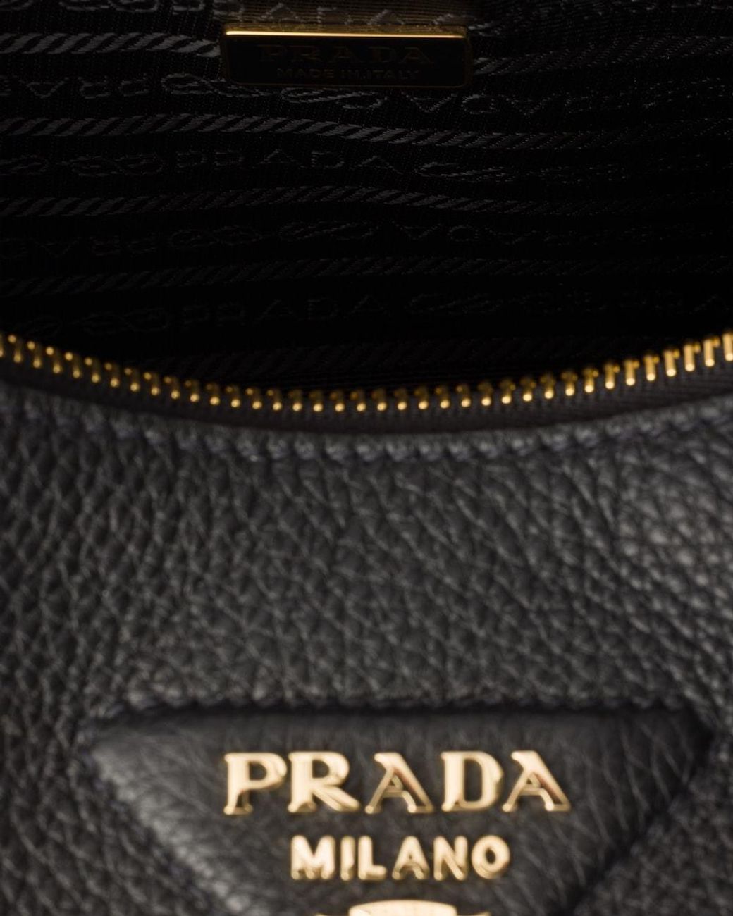 Prada Black Zip-Up Handbag