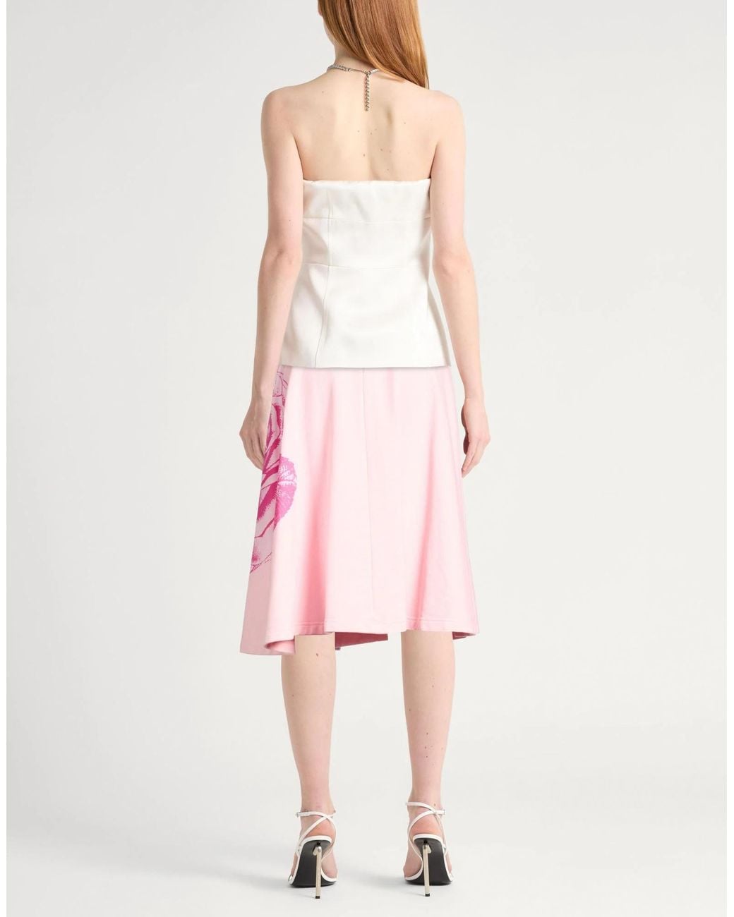 Marni Pink Printed A-Line Skirt
