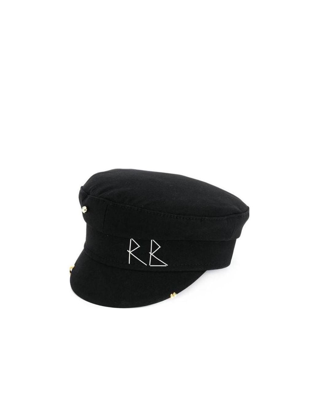 Ruslan Baginskiy Black Logo Sewing Newspaper Boy Wool Hat