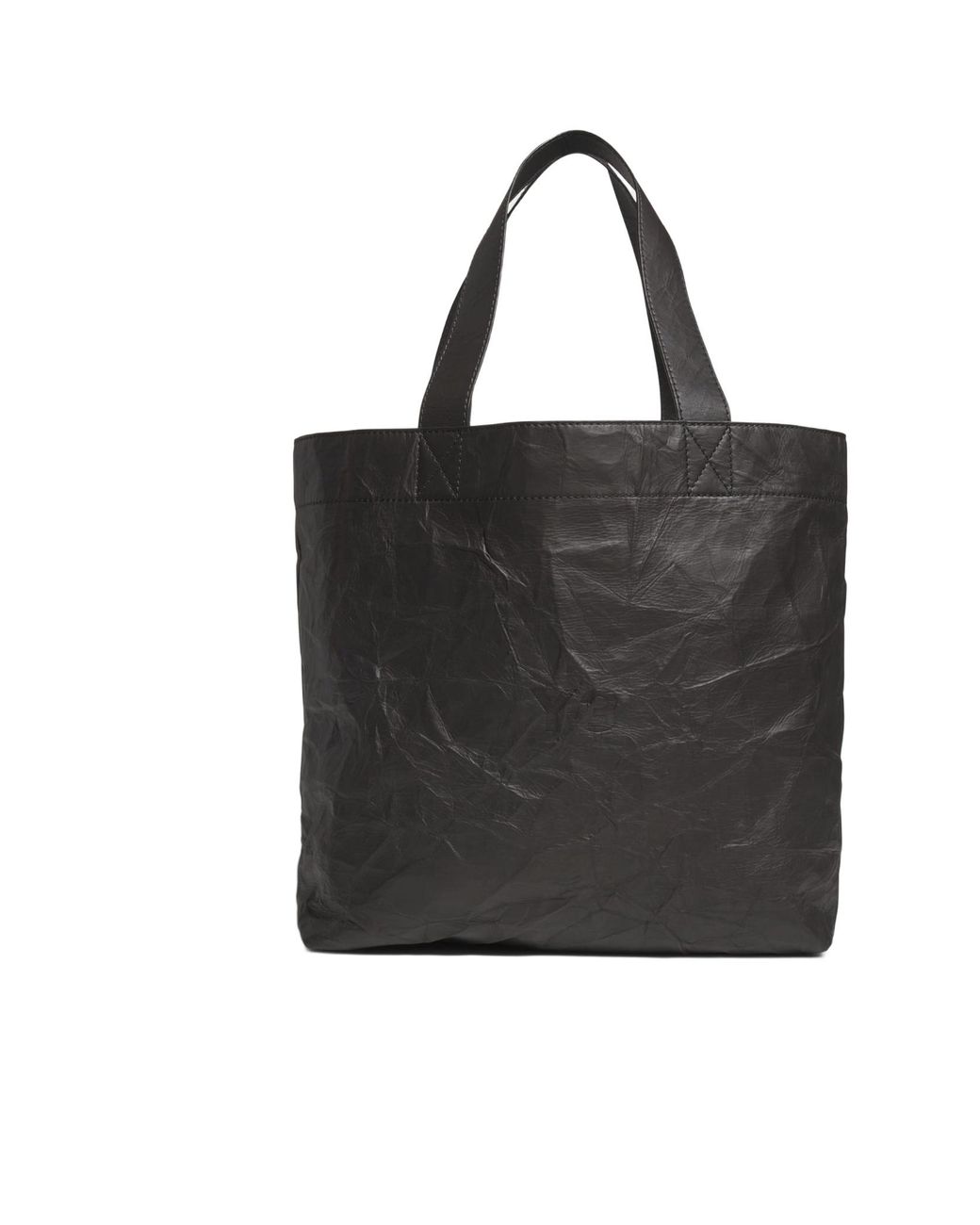 Y-3 Black Leather Tote Bag for men