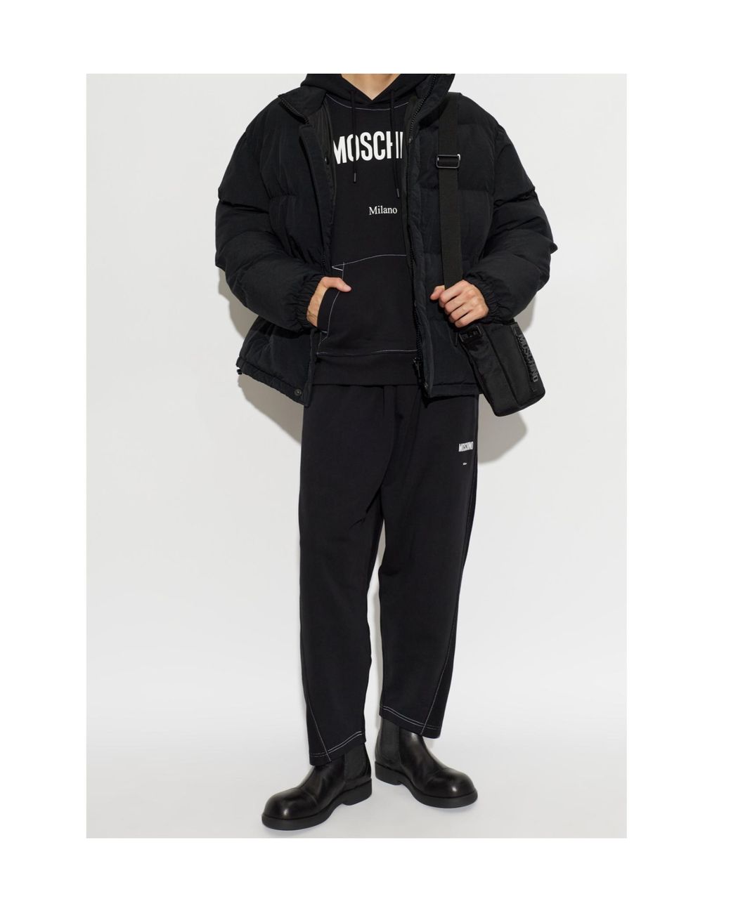 Moschino Black X Smiley Padded Jacket for men