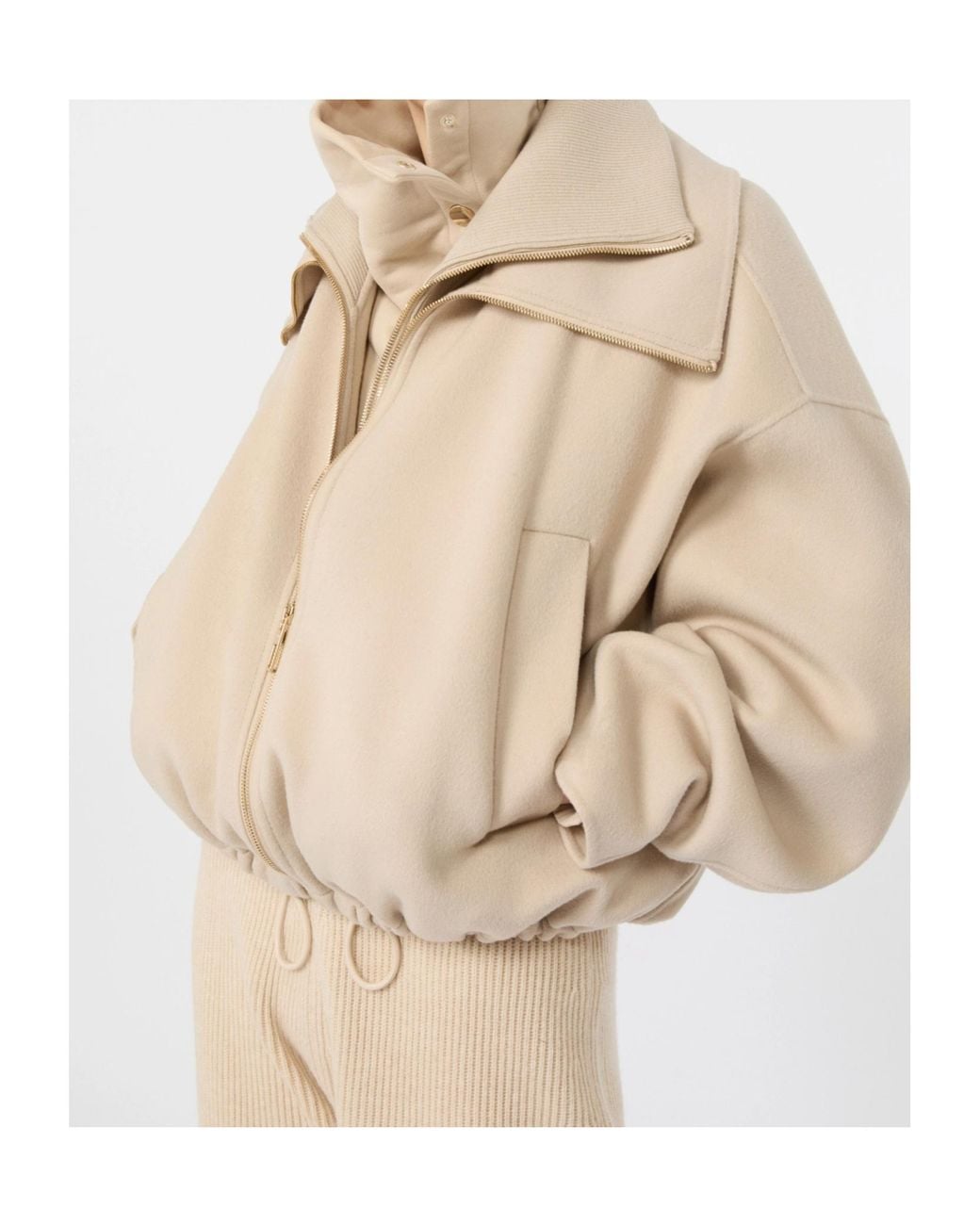 Sportmax Natural Bomber Jackets