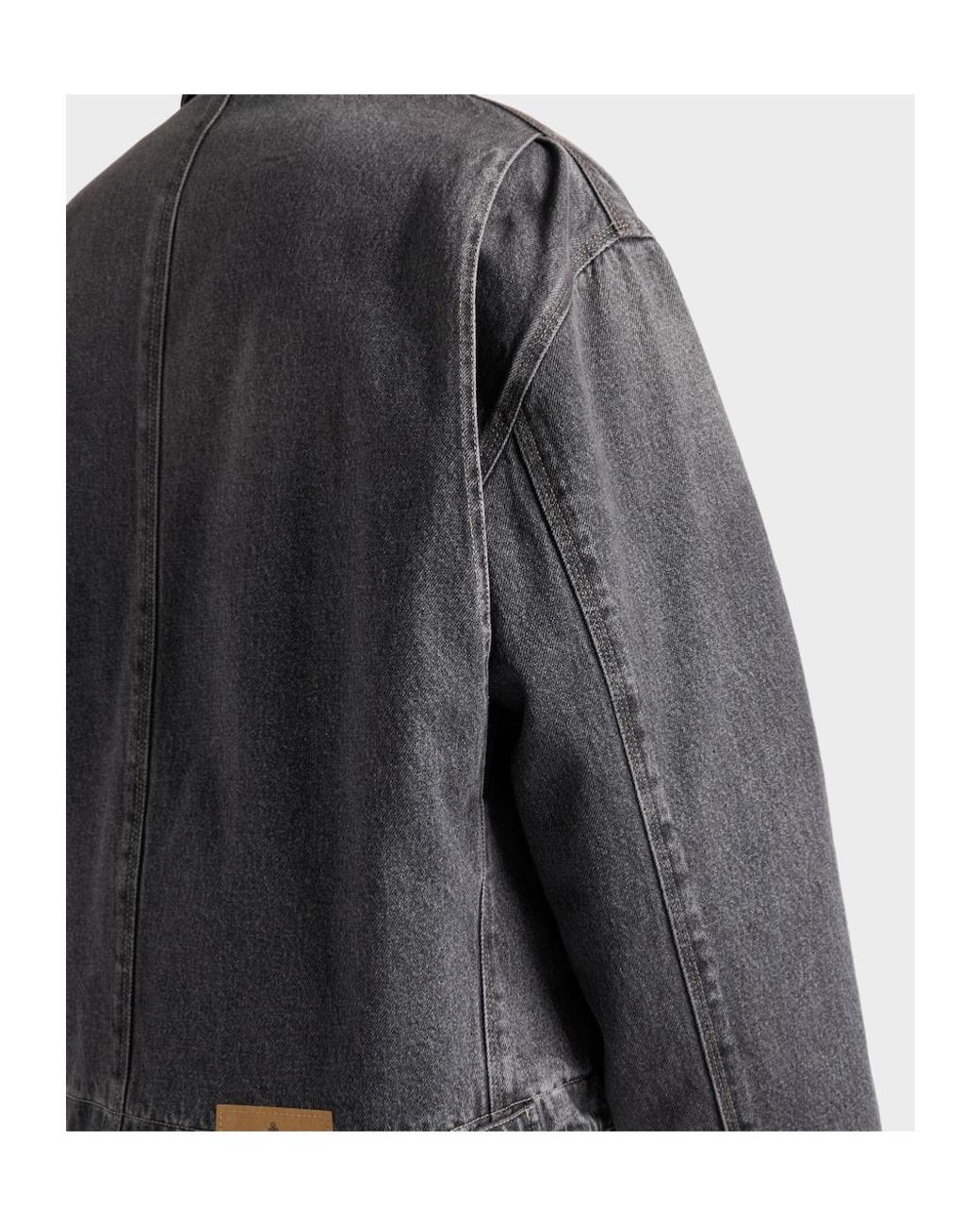 Prada Gray Denim Blouson Jacket for men