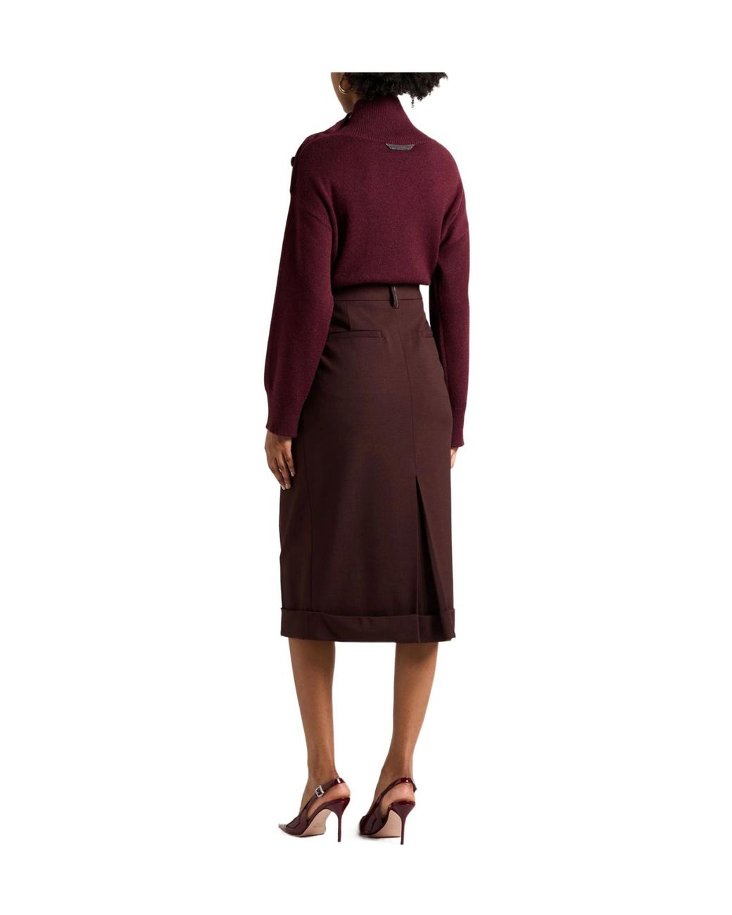 Brunello Cucinelli Purple Midi Skirts