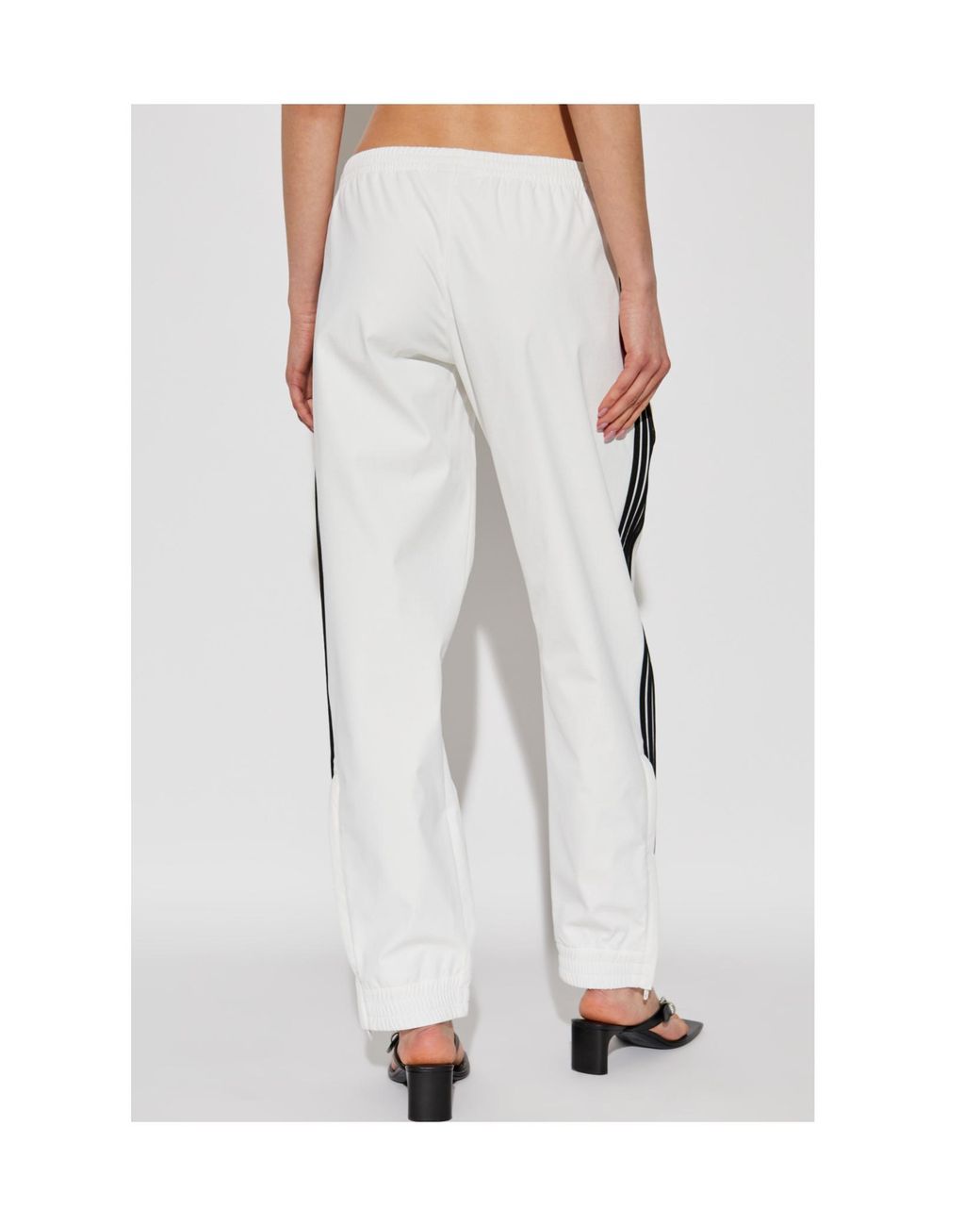 Balenciaga Loop Sports Logo Embroidered Track Pants in White | Lyst
