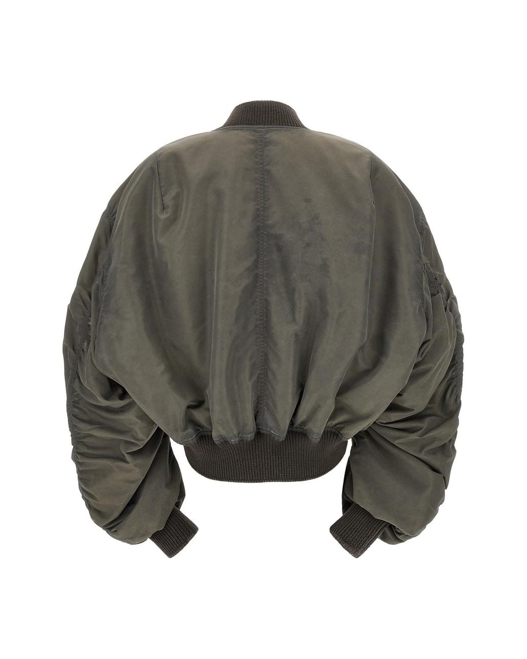 Rick Owens Multicolor Secchia Flight Cropped Ruched-Sleeve Bomber Jacket for men