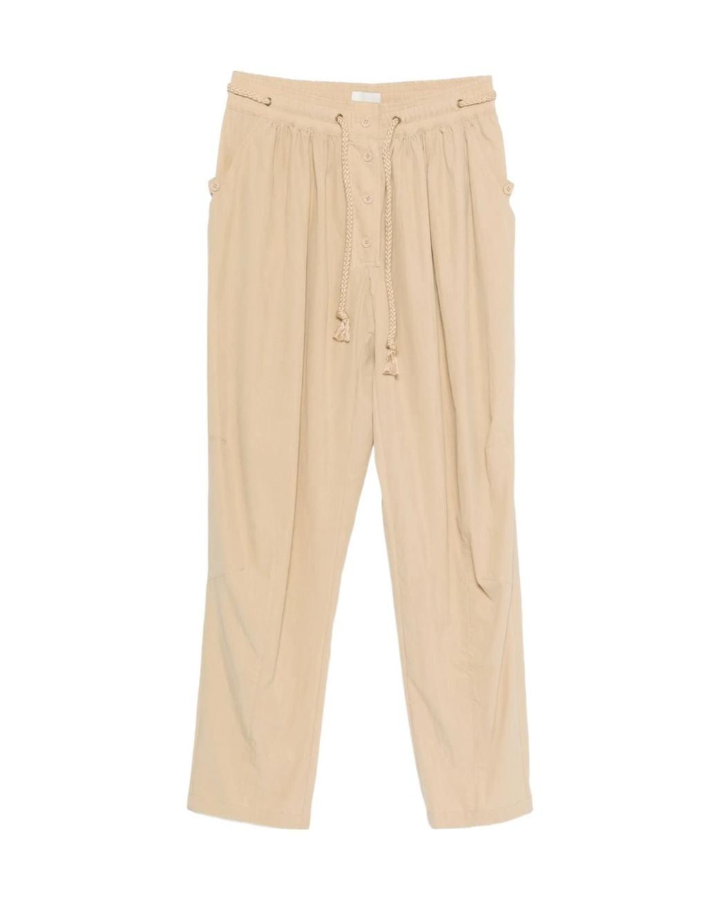 Isabel Marant Natural Falcona Straight-Leg Trousers