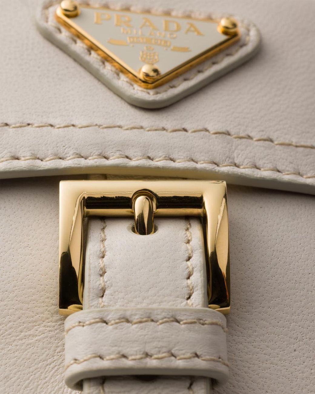 Prada Natural Nappa Leather Pouch