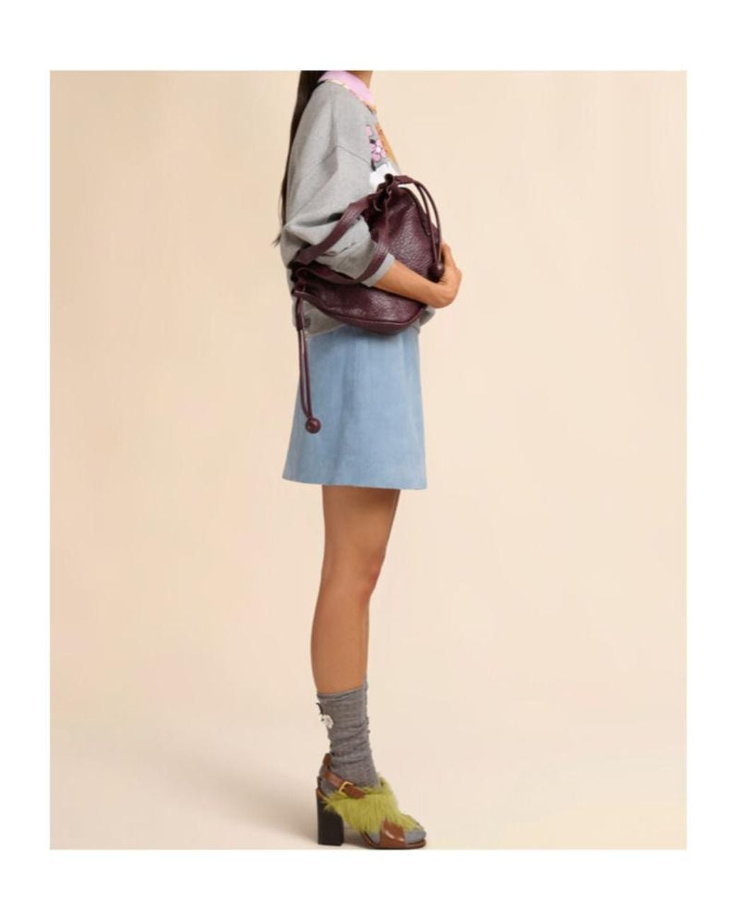 Marni Gray Cotton Sweatshirt With Melodia Floral Print