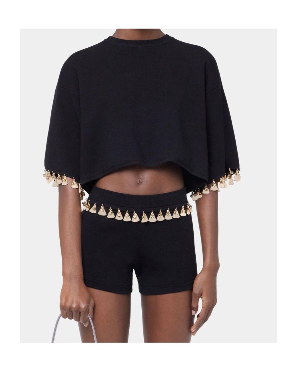 Rabanne Black Crop Jumper